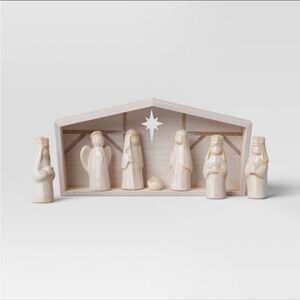 8pc Christmas Ceramic Nativity Set -Wondershop